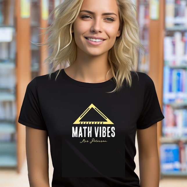 Math Vibes Personalised Teacher T-Shirt (Creator Uploaded)