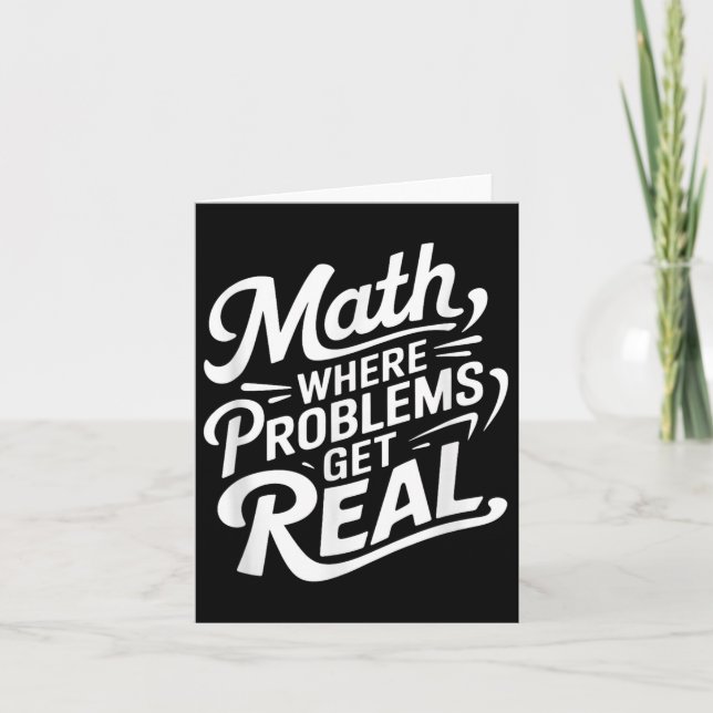 Math Where Problems Get Real _1  Card (Front)