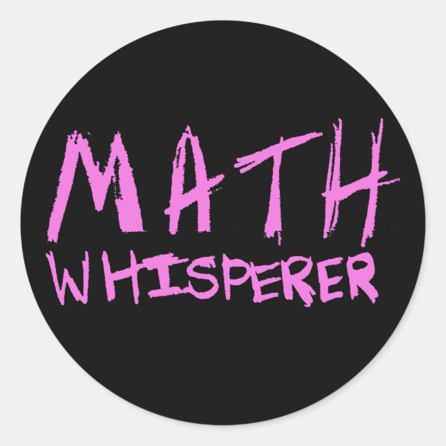 Math Whisperer Classic Round Sticker (Front)