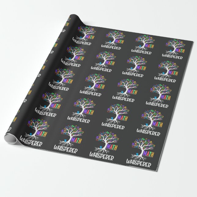 Math Whisperer Tree Math Educator Algebra Nerds Wrapping Paper (Unrolled)