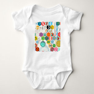 Math (white) baby bodysuit