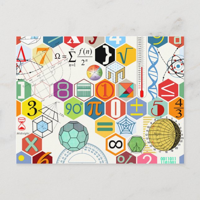 Math (white) postcard (Front)