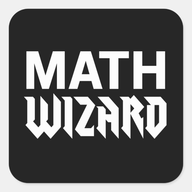 Math Wizard Square Sticker (Front)