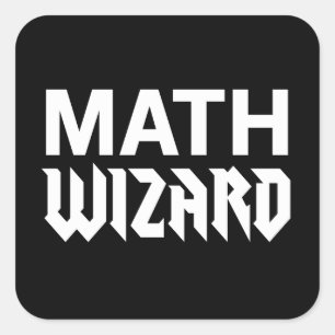 Math Wizard Square Sticker