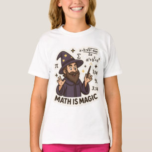 Math Wizard Sticker – “Math is Magic” Transparent  T-Shirt