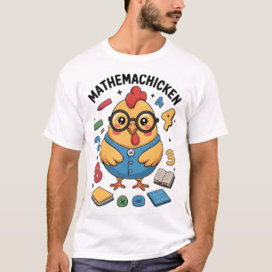 Mathemachicken Funny Math Teacher Chicken Pun Men  T-Shirt