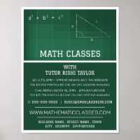 Mathematic Chalkboard, Math Classes Advertising