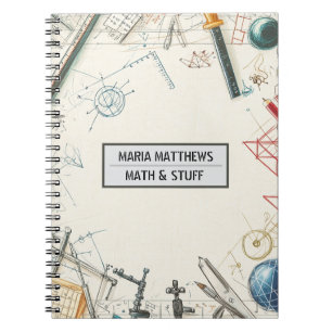 Mathematic custom Spiral Photo Notebook