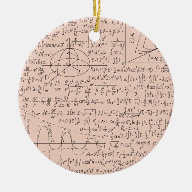 Mathematic Lovers, Math Formula, Math Geek Ceramic Ornament (Front)