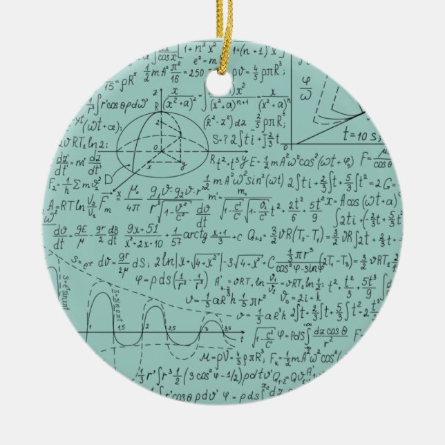 Mathematic Lovers, Math Formula, Math Geek Ceramic Ornament (Front)