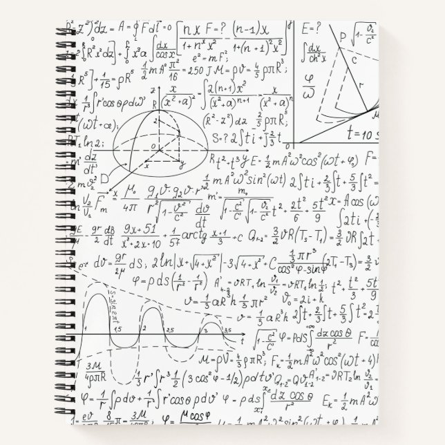 Mathematic Lovers, Math Formula, Math Geek Notebook (Front)