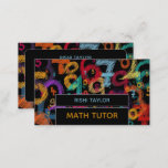 Mathematic Number Design, Math Tutor, Teacher Business Card<br><div class="desc">Mathematic Number Design,  Math Tutor,  Teacher Business Cards by The Business Card Store. Easily personalize these cards with your own wording by using the "personalize this template" section or click the "customize further" link to change the font styles,  colors and layout to suite.</div>