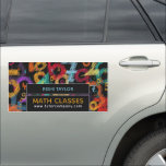 Mathematic Number Design, Math Tutor, Teacher Car Magnet<br><div class="desc">These vehicle magnets come in a variety of shapes and sizes. A great way to advertise yourself,  your business or your company.</div>