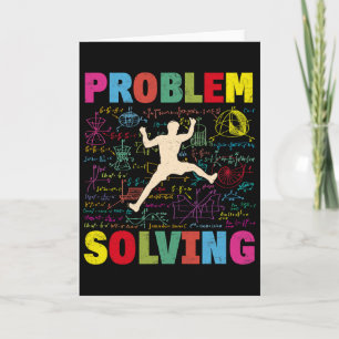 Mathematic Problem Solving Climber Rock Climbing B Card