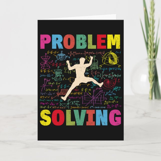 Mathematic Problem Solving Climber Rock Climbing B Card (Front)
