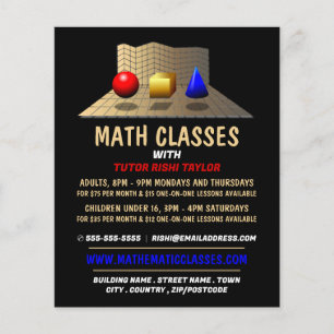 Mathematic Shapes, Math Classes Advertising Flyer