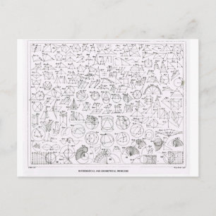 Mathematical and geometrical problems postcard
