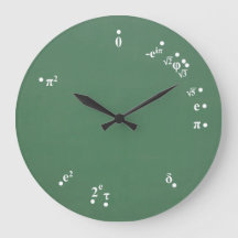 Mathematical Constants Clock (chalkboard green)