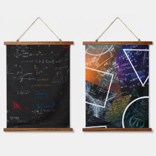 Mathematical Contrast: Equation Wall Tapestry Set