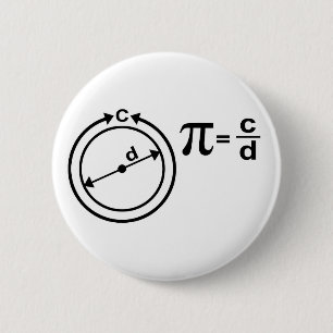 Mathematical Definition of Pi 6 Cm Round Badge