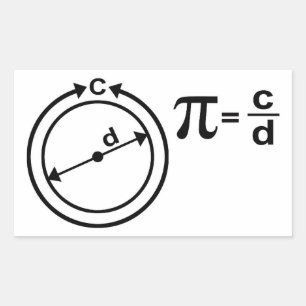 Mathematical Definition of Pi Rectangular Sticker