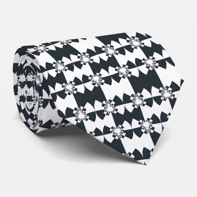 Mathematical pattern - full sets of Mandelbrot Tie (Rolled)