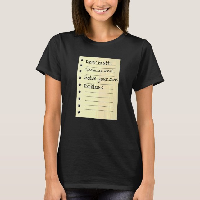 Mathematical Skill Problem Solving Math Learning C T-Shirt (Front)