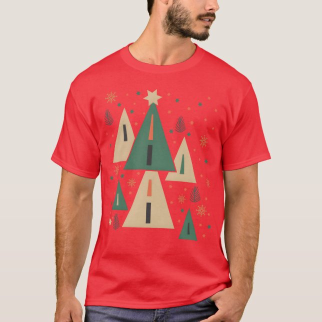 Mathematical triangle Christmas Ugly Christmas T-Shirt (Front)