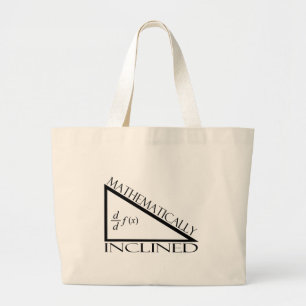 Mathematically Inclined Large Tote Bag