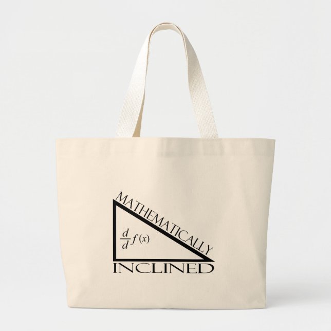 Mathematically Inclined Large Tote Bag (Front)