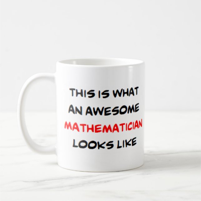 mathematician, awesome coffee mug (Left)