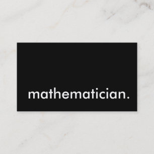 mathematician. business card