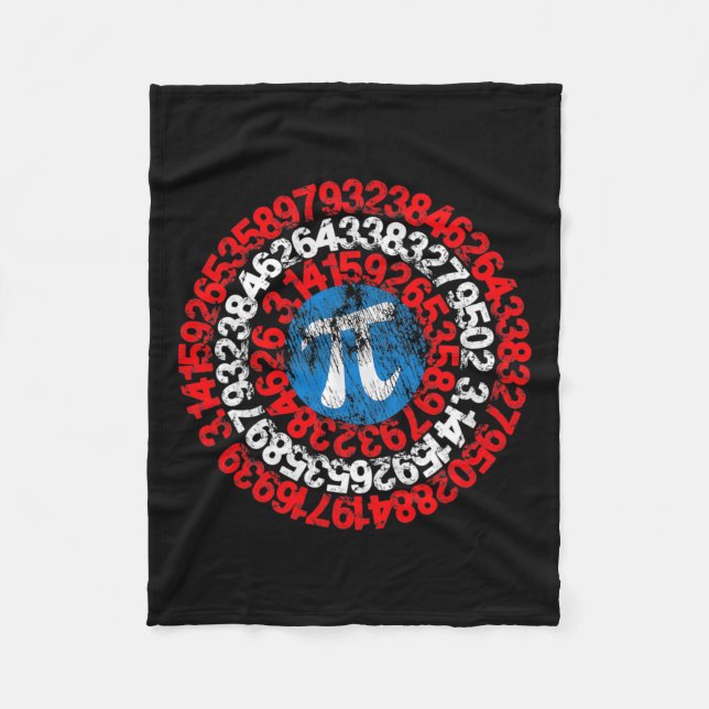 Mathematician Captain Pi Superhero Math Nerd Geek  Fleece Blanket (Front)