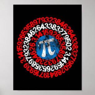 Mathematician Captain Pi Superhero Math Nerd Geek Poster