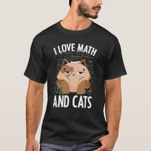 Mathematician Cat Cute Kitty Feline  Math Teacher T-Shirt