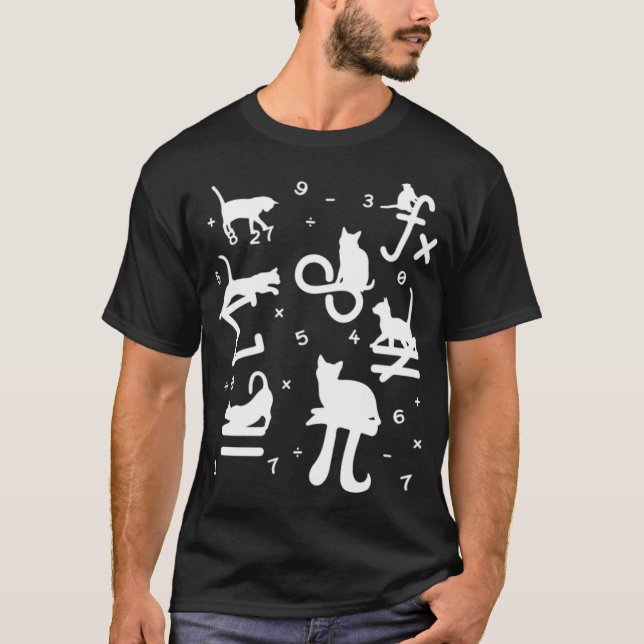 Mathematician Math Funny Cat Lover thelwell martin T-Shirt (Front)