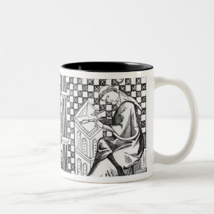 Mathematician Monks: one teaching the Globe Two-Tone Coffee Mug