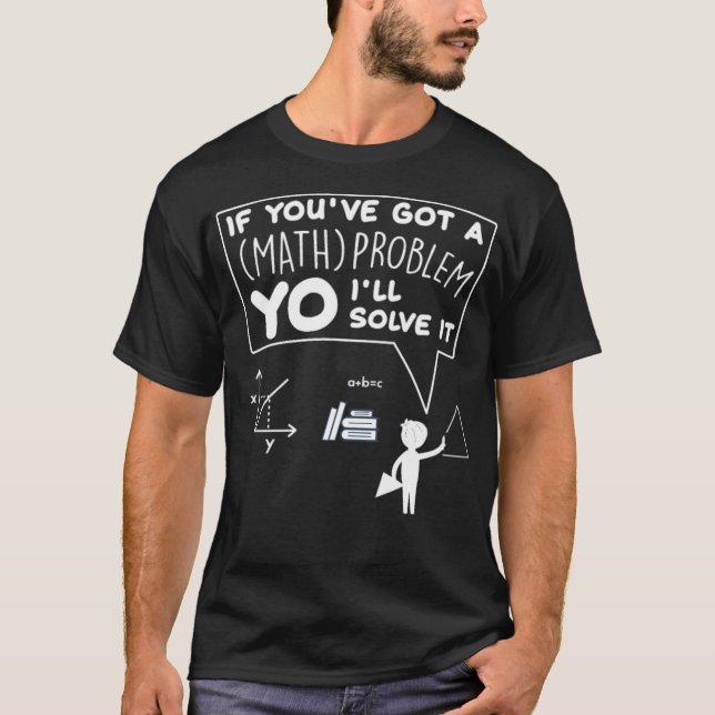 Mathematician Problem Solver Humor Math arabian ar T-Shirt (Front)