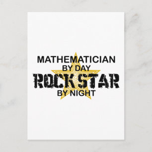 Mathematician Rock Star Postcard