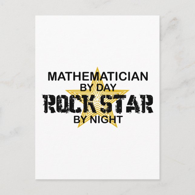 Mathematician Rock Star Postcard (Front)