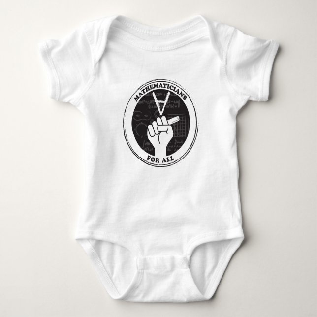 Mathematicians for All Baby One-piece Baby Bodysuit (Front)