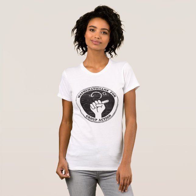 Mathematicians for Group Action T-shirt (Front Full)