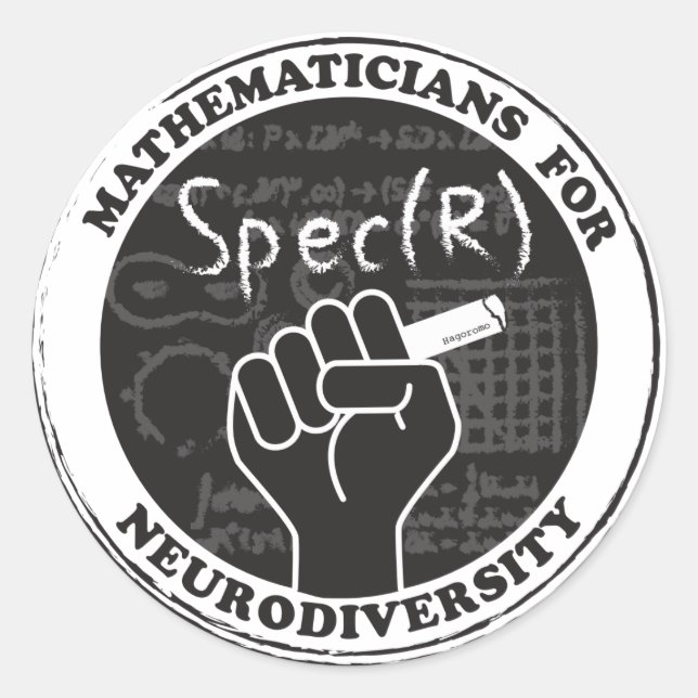 Mathematicians for Neurodiversity Stickers (Front)