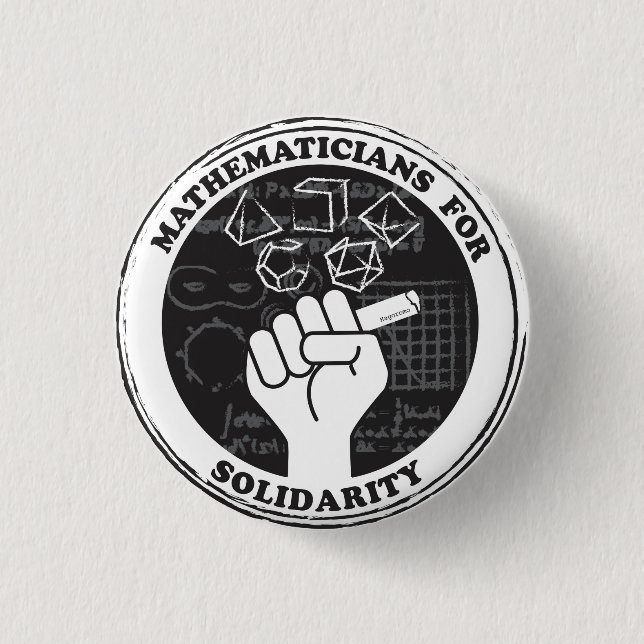 Mathematicians for Solidarity Button (Front)