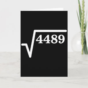 Mathematics 4489, Perfect Square Math Joke For Tea Card