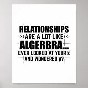 Mathematics Algebra   Mathematician Math Gifts Poster