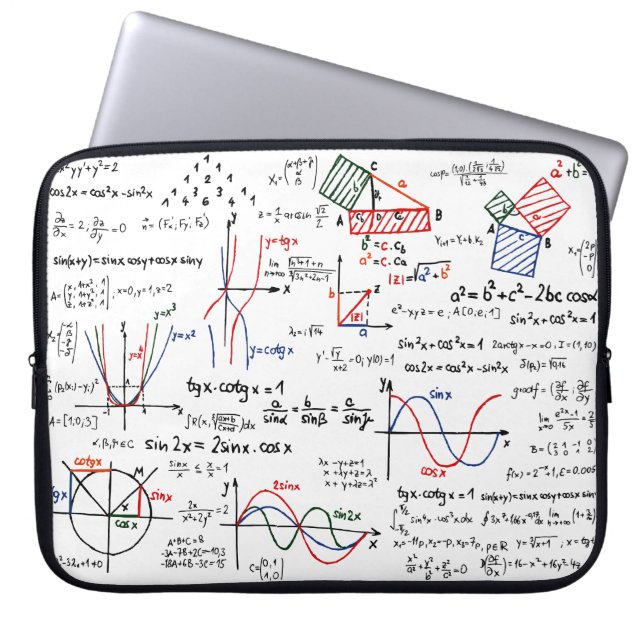 Mathematics Cheat Sheet Laptop Sleeve (Front)