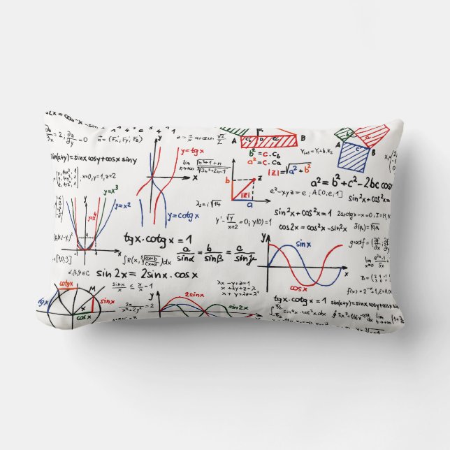 Mathematics Cheat Sheet Pillow (Front)