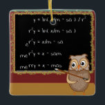 Mathematics Christmas Wish Ceramic Tree Decoration<br><div class="desc">One For the Nerds! Mathematics Christmas Wish is ready for your customisation. (A) Customise all fonts to your size, colour, and style. (B) Customise what you desire to say in each predefined field. (C) To create your own version of this product simply press the "Customise" button. Then as you click...</div>