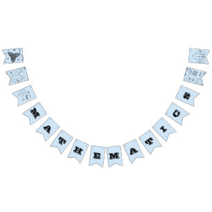 Mathematics Class Black & Pastel Blue Decor Bunting